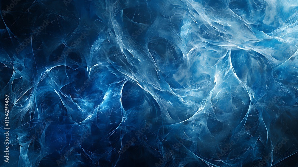 Fototapeta premium Abstract blue background with smooth lines
