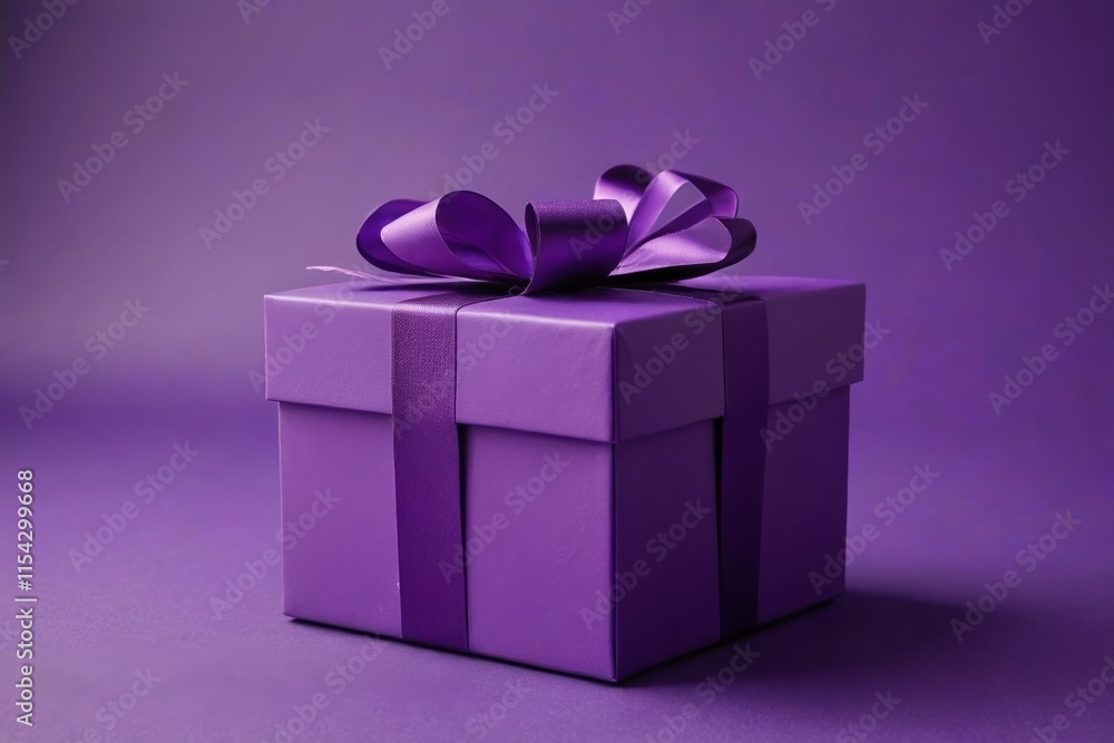 purple gift box with a purple bow on top of it purple gift box with a purple bow on top of it