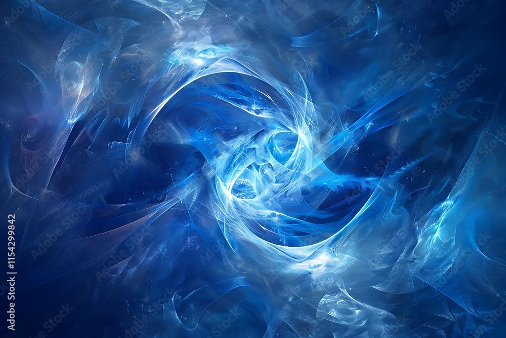 Fototapeta premium Abstract blue background with smooth lines