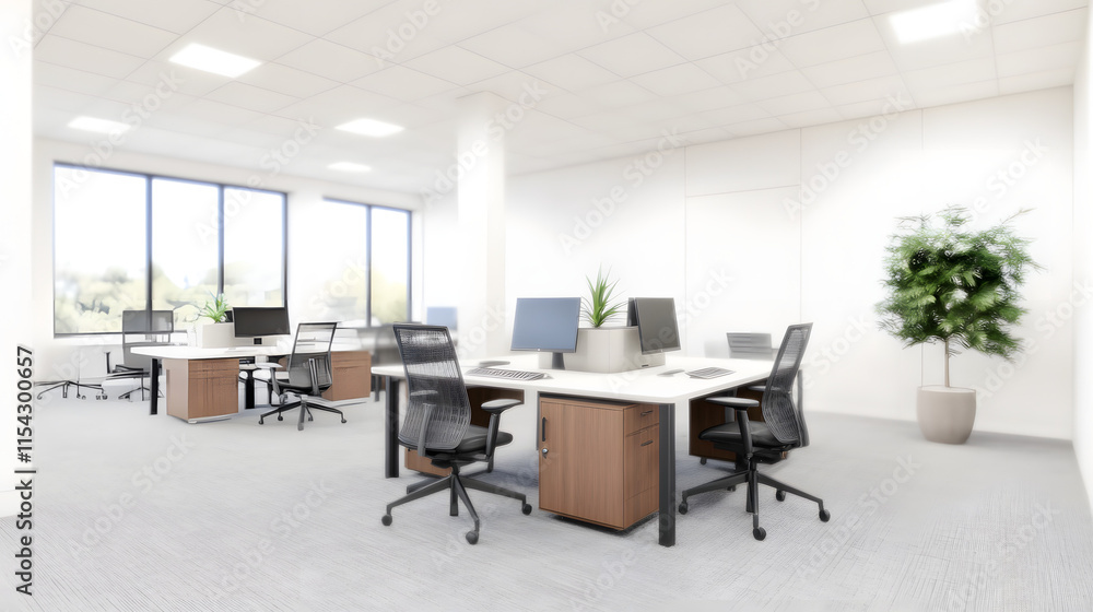 Digital office equipment and innovative workplace design featuring modern tech tools for enhanced productivity and collaboration. The image highlights ergonomic furniture, advanced office gadgets like Digital office equipment and innovative workplace design featuring modern tech tools for enhanced productivity and collaboration. The image highlights ergonomic furniture, advanced office gadgets like