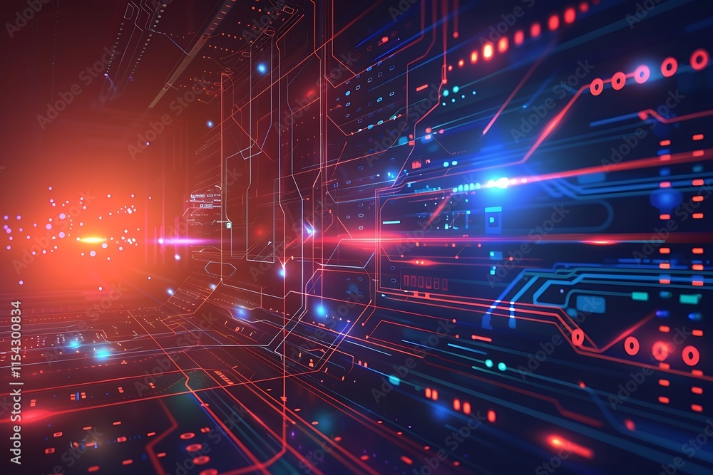 Fototapeta premium Abstract futuristic digital technology background