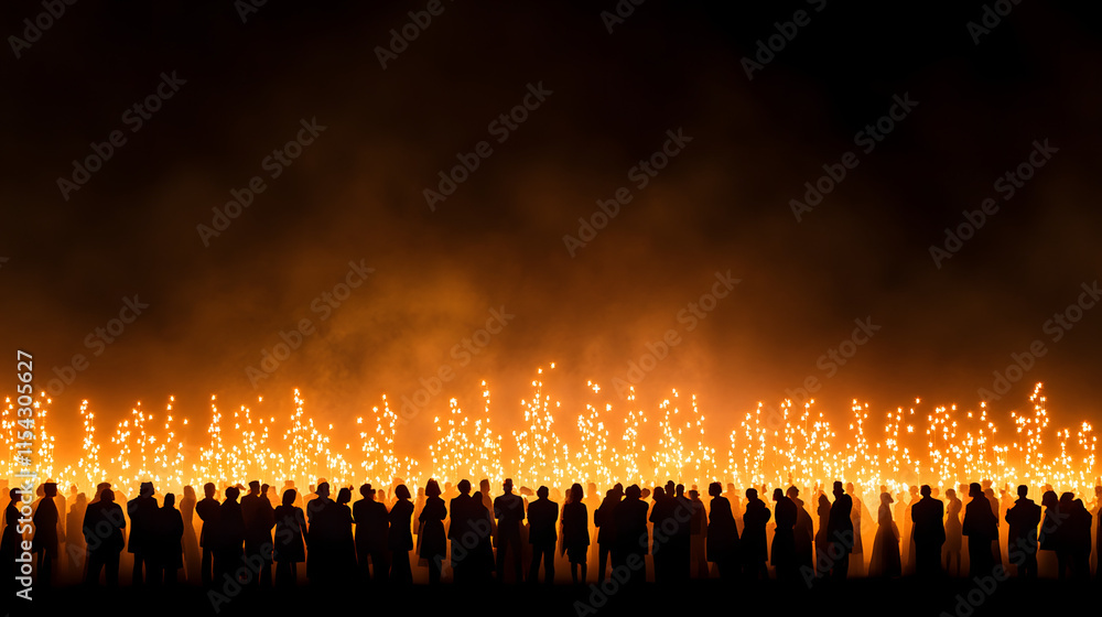 Easter processions with vibrant colors, symbolizing religious devotion and cultural heritage. The image features a traditional Easter procession with participants dressed in colorful robes, carrying r Easter processions with vibrant colors, symbolizing religious devotion and cultural heritage. The image features a traditional Easter procession with participants dressed in colorful robes, carrying r