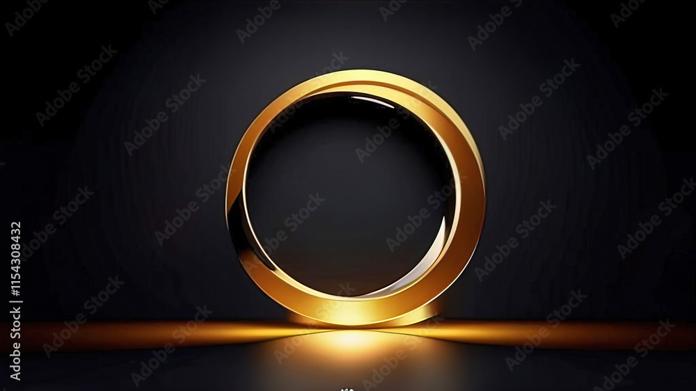 Abstract elegant golden glowing semicircle, sparkles on black background. Premium design template. Vector illustration Abstract elegant golden glowing semicircle, sparkles on black background. Premium design template. Vector illustration