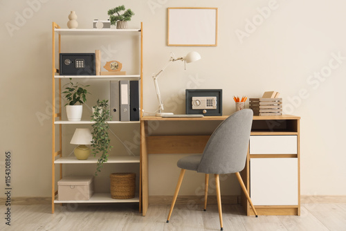 Interior of room with workp...
