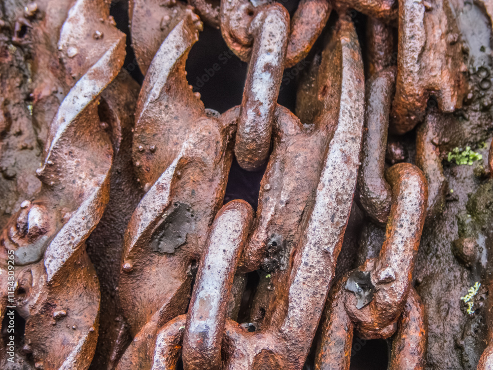 Abstract background of welded chain links and rods Abstract background of welded chain links and rods