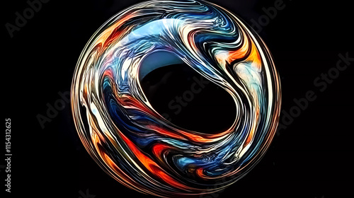 Wallpaper Mural abstract sphere set against a dark background Torontodigital.ca