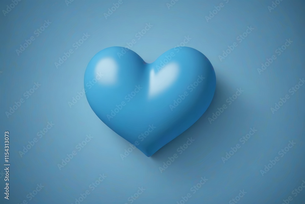 a blue heart shaped balloon on a blue background a blue heart shaped balloon on a blue background