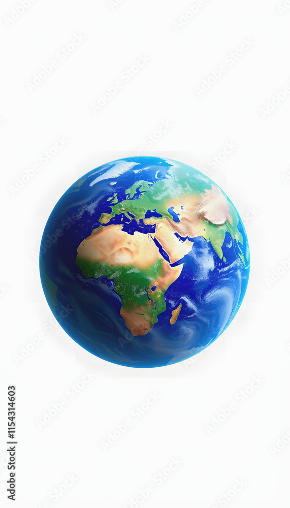 Fototapeta premium Blue planet earth isolated on white background with clipping path