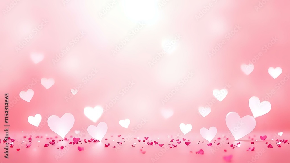 A soft pink and white gradient background with abstract heart shapes and glowing light effects, perfect for Valentine's Day cards, romantic invitations, and social media posts.
A soft pink and white gradient background with abstract heart shapes and glowing light effects, perfect for Valentine's Day cards, romantic invitations, and social media posts.