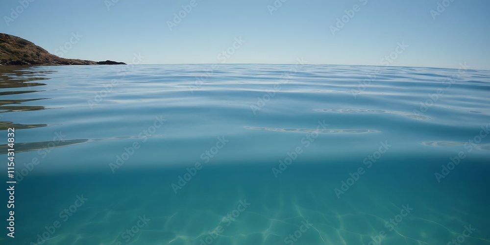 Fototapeta premium Abstract clear blue water in blurred background concept