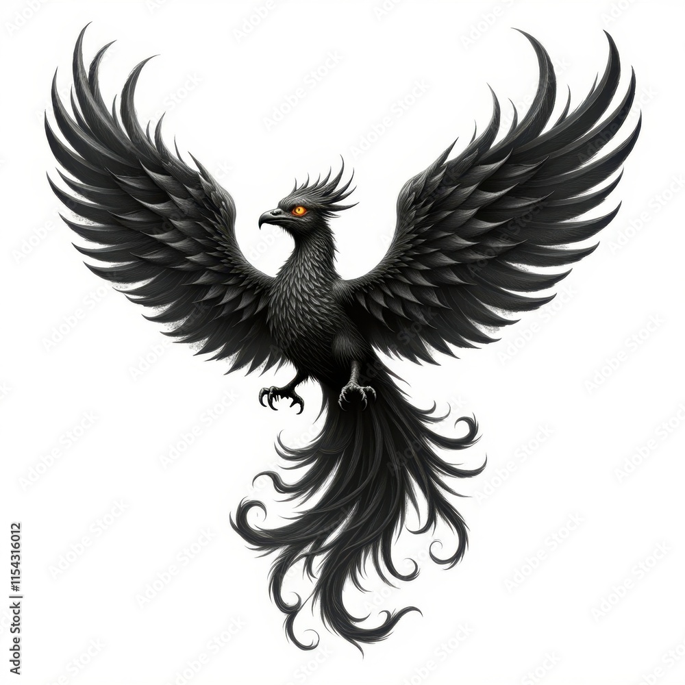 Fototapeta premium Hyper-Realistic Graphic Phoenix