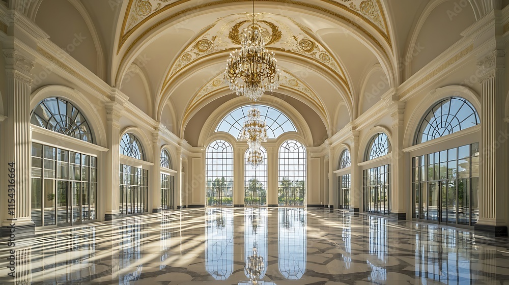 Neoclassical Architecture with Grand Columns and Symmetrical Design Neoclassical Architecture with Grand Columns and Symmetrical Design