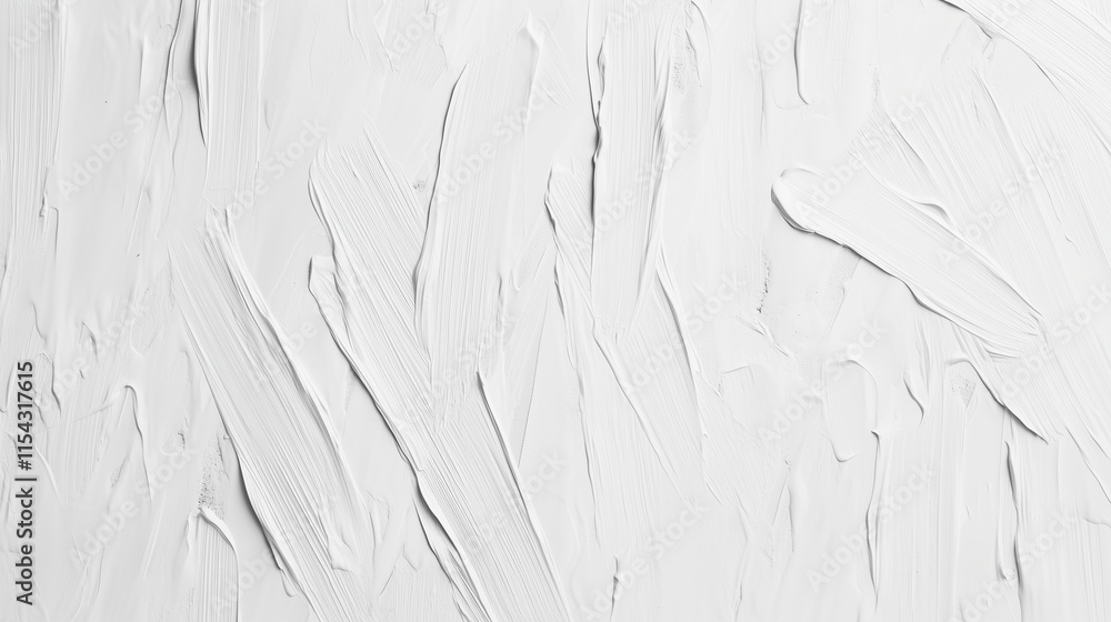Obraz premium White grunge wall with irregular brush strokes, light scratches, and a soft, dusty texture that adds depth.