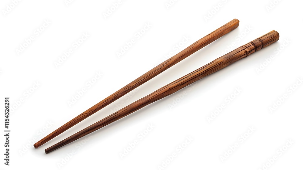 Wooden chopsticks isolated on white background Wooden chopsticks isolated on white background