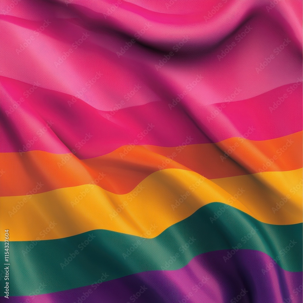 Fototapeta premium A vibrant close-up of the rainbow flag, symbolizing diversity and inclusivity.