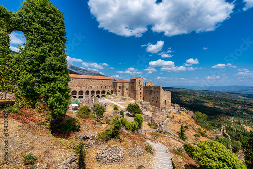Fotografie Palace of the Despots Overlooking the Valley, Mystras