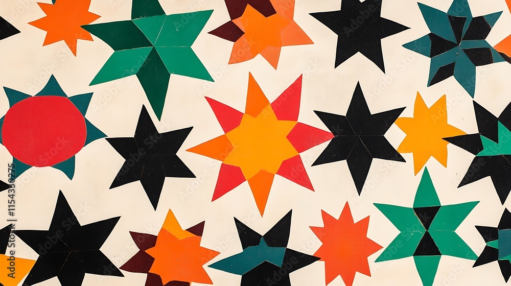 Obraz premium Vibrant Islamic Geometric Patterns & Lanterns for Ramadan and Cultural Celebrations