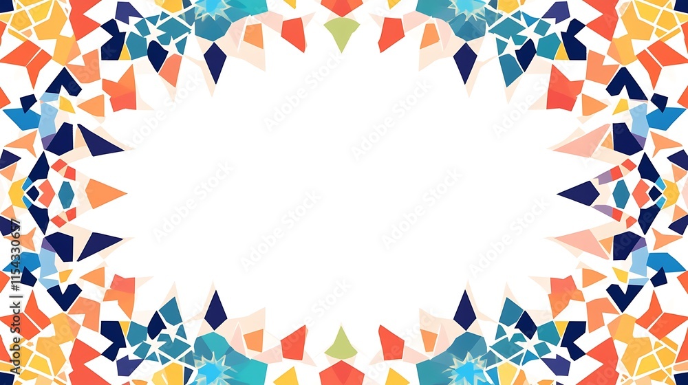 Obraz premium Islamic Themed Ramadan Kareem Designs with Lanterns, Crescents, and Mosque Illustrations 