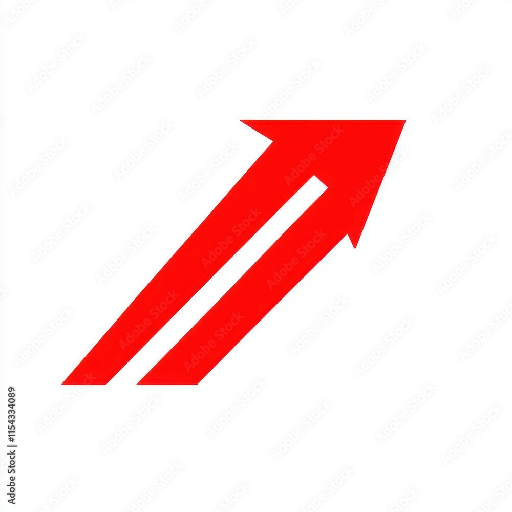 A bold red upward arrow symbolizing growth and progress. A bold red upward arrow symbolizing growth and progress.