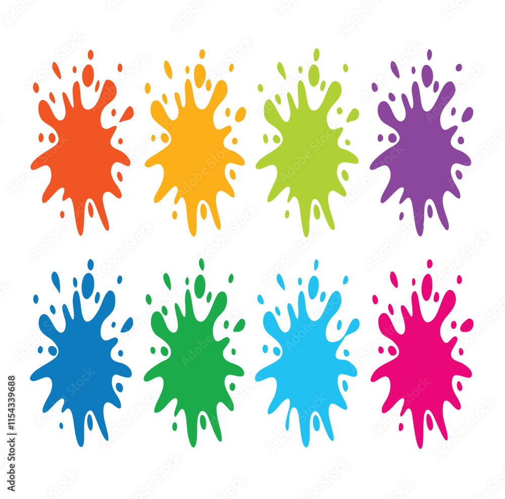 Fototapeta premium Nine Splish Splash Water Effects Set