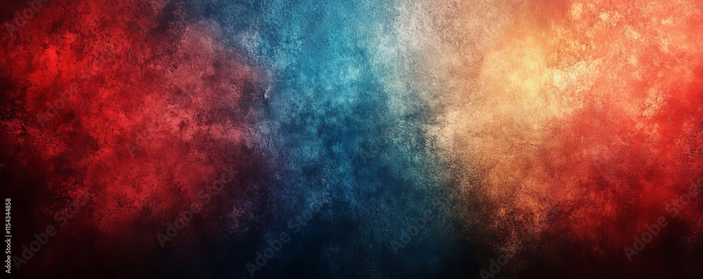 Fototapeta premium Blue Red Colors Gradient Background with a Grainy Texture, Generative AI