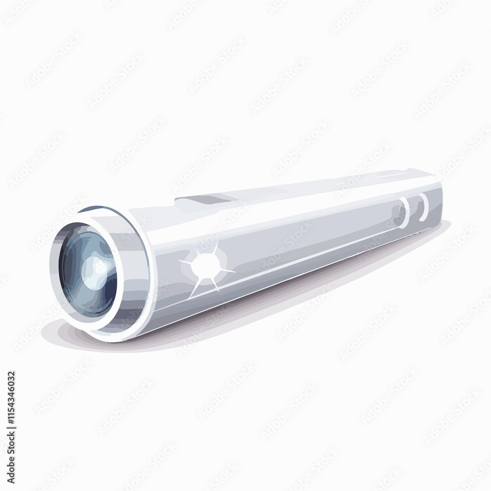 Professional modern video beam for clear presentations on white background Professional modern video beam for clear presentations on white background