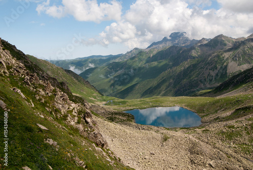 Kaçkar Mountains and lakes in Kavrun