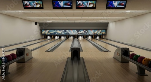 kegling, bowling alley