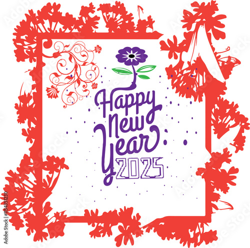 Happy new year. card, sticker, banner,print. Christmas groovy poster text 2025.Vector Beautiful Color design template for isolation banner, Luxury happy Illustration. Eps 10=-=-010..