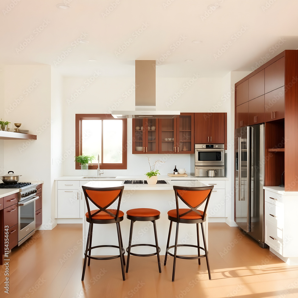 Fototapeta premium modern kitchen interior with kitchen