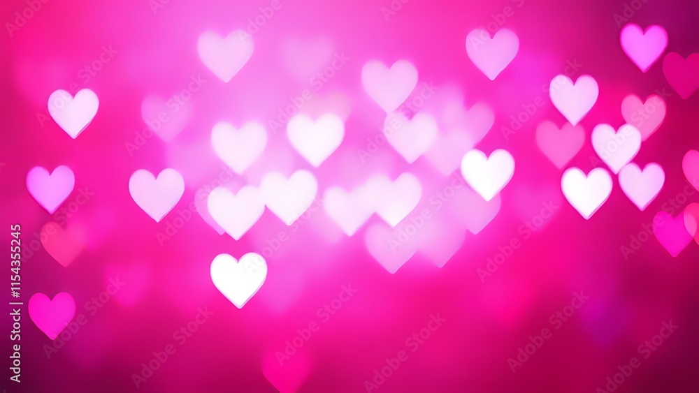 A vibrant pink and purple background with scattered heart-shaped bokeh lights, ideal for social media content, romantic advertisements, and celebratory designs.
A vibrant pink and purple background with scattered heart-shaped bokeh lights, ideal for social media content, romantic advertisements, and celebratory designs.
