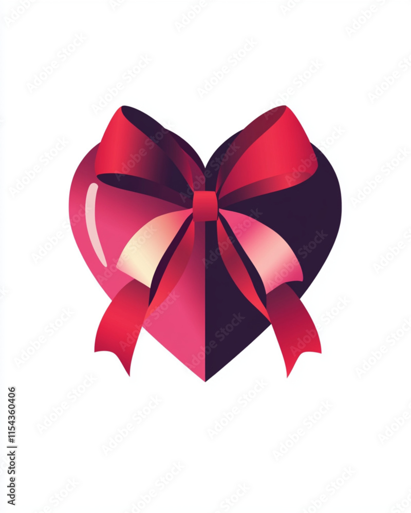 Luxurious Valentines Day gift shop logo in minimalist style