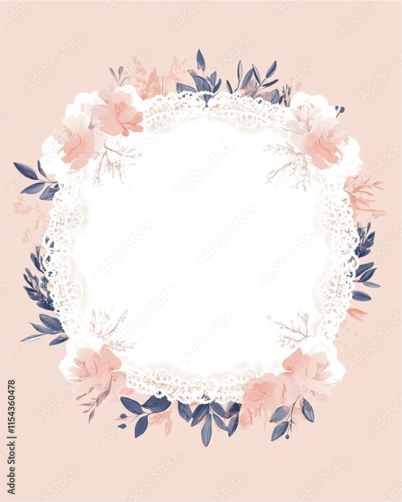 Obraz premium Elegant Wedding Program Design with Minimalist Flat Illustration