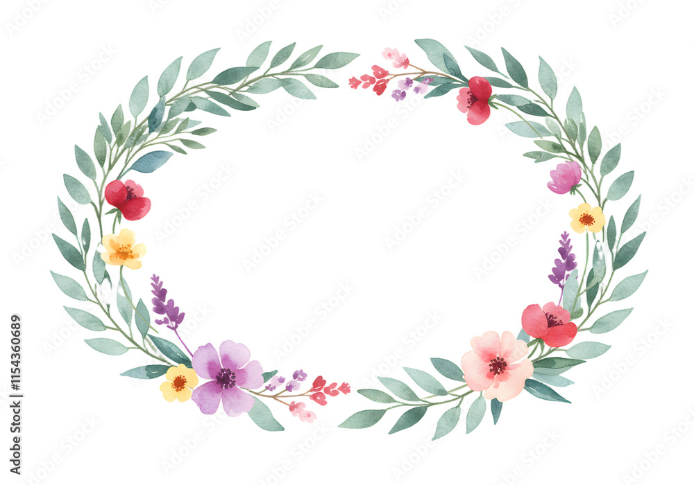 floral photo frame with leaves on transparent background, illustration, png floral photo frame with leaves on transparent background, illustration, png