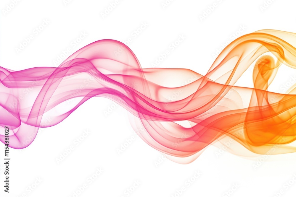 Naklejka premium Colorful Smoke on White Background