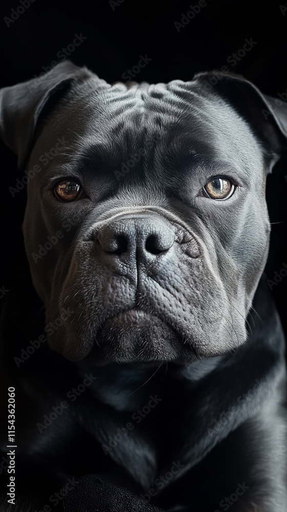 Close-up portrait of a majestic black dog Close-up portrait of a majestic black dog