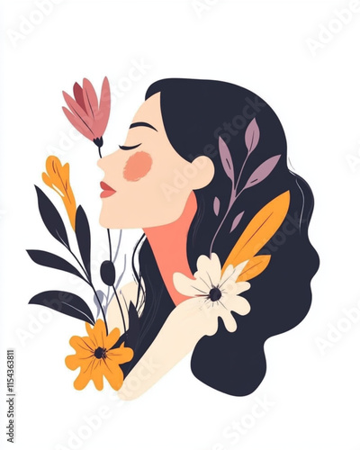 Minimalist abstract flat illustration on white background  Birthday continuation