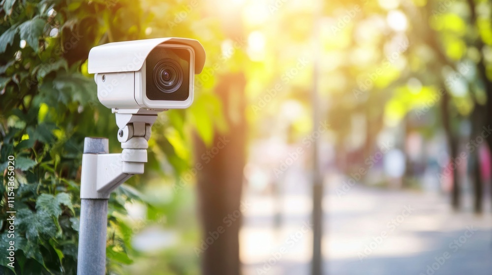 Outdoor Security Camera in Natural Lighting Outdoor Security Camera in Natural Lighting