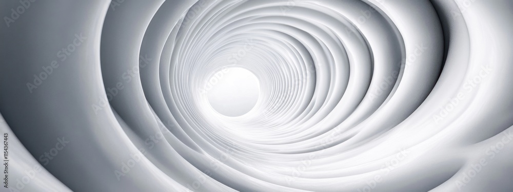 Abstract grayscale spiral tunnel leading to a bright light. Abstract grayscale spiral tunnel leading to a bright light.