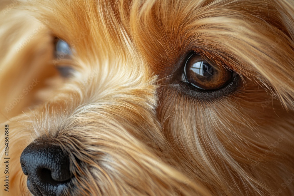 Detailed closeup of Shih Tzu grooming in studio Detailed closeup of Shih Tzu grooming in studio