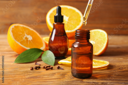Orange essential oil drippi...