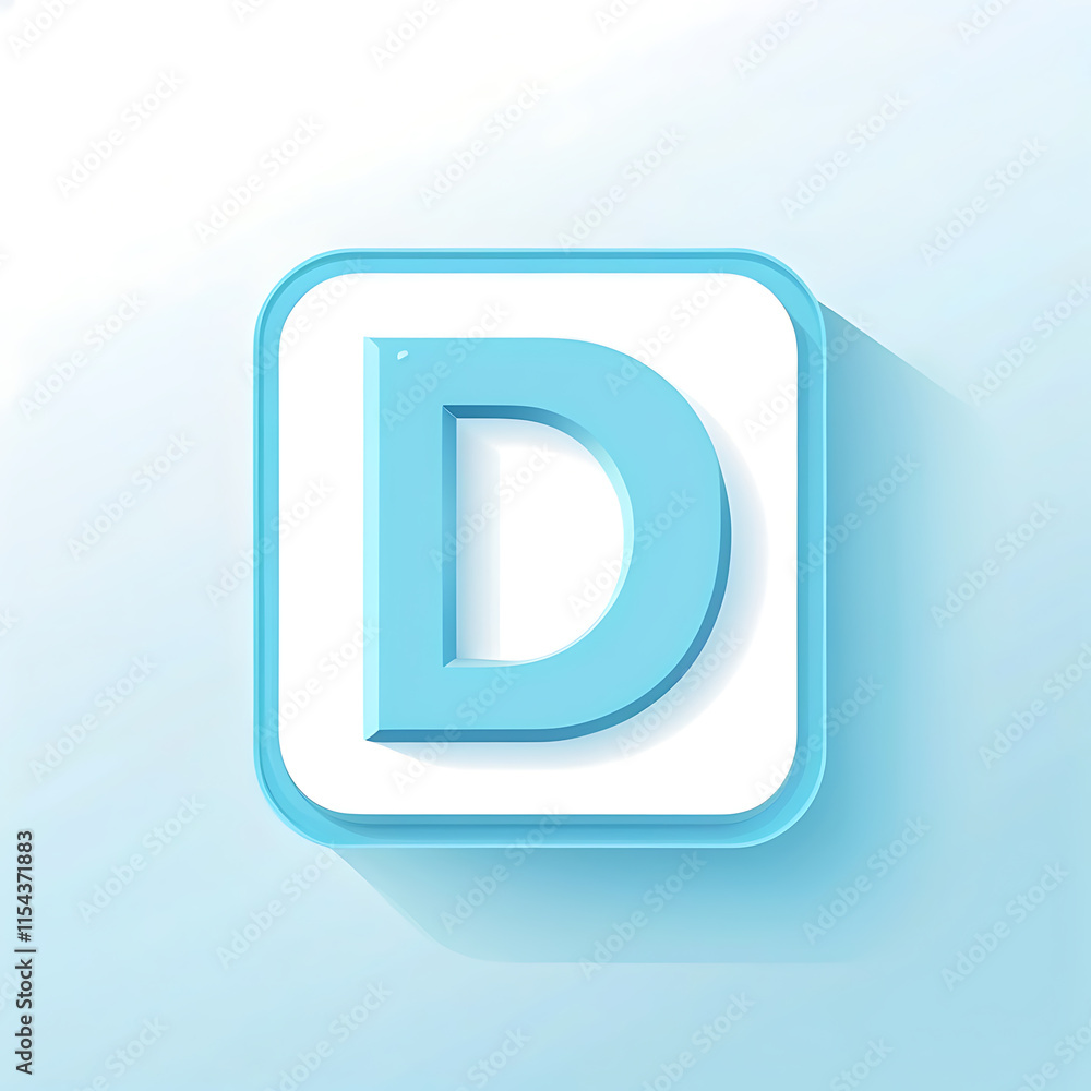 modern letter D blue icon logo for UI UX design modern letter D blue icon logo for UI UX design