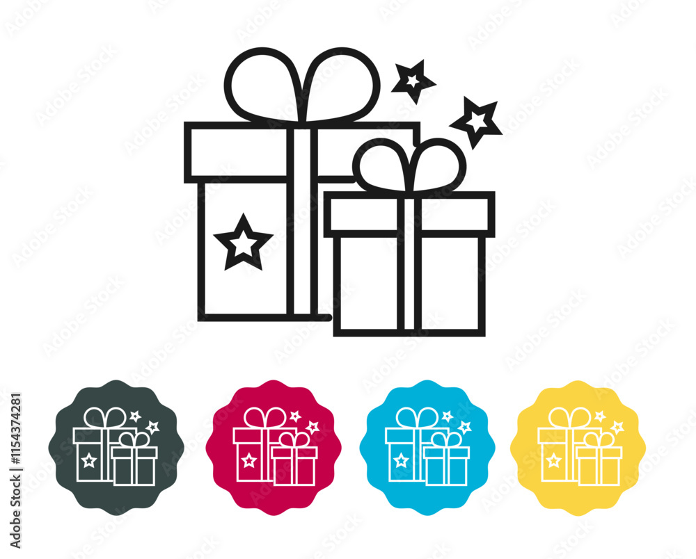 Fototapeta premium Gift Box Icon Illustration