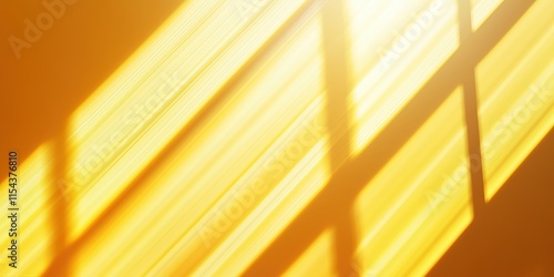 Sunlit Yellow Room Interior Design - Minimalist Empty Corner Space