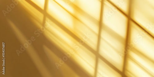 Sunlit Yellow Room Interior Design - Minimalist Empty Corner Space