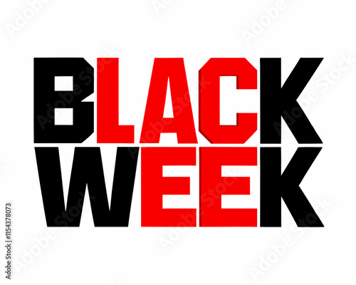 Bold Black Week Sale Typography Design for Promotions