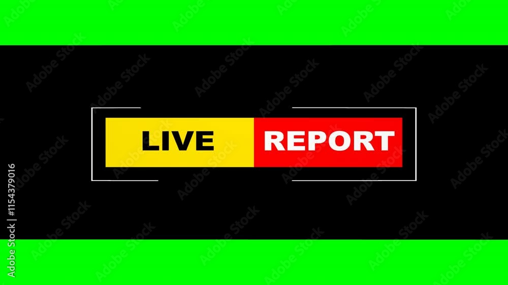 Live report animated text on green screen Live report animated text on green screen