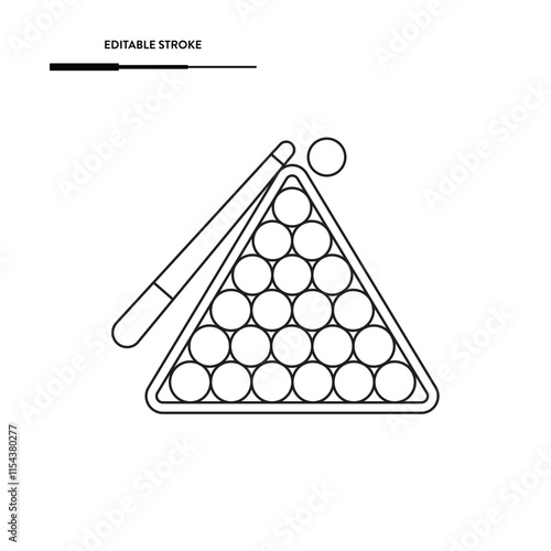 Billiards Ball Icon Vector Design.