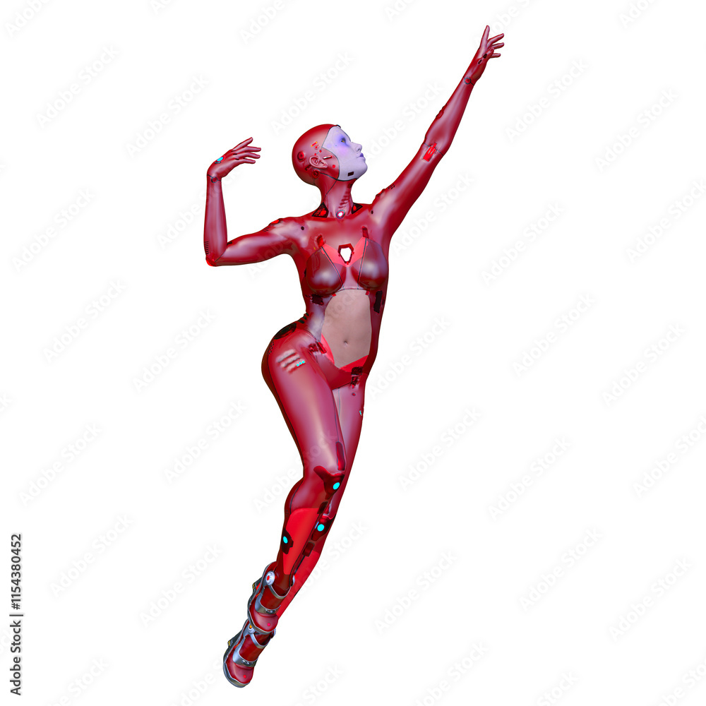 女性サイボーグ 3DCGレンダリング 女性サイボーグ 3DCGレンダリング