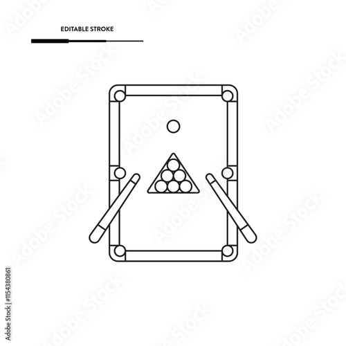 Billiards Pool Icon Vector Design.